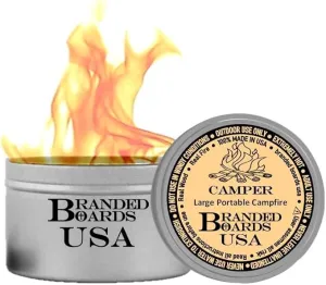 | Made in USA | Portable Mini Bonfire Campfire in a Can | Reusable & up to 5 Hours of Burn Time | Picnics Parties S'Mores Gifts Bushcraft Camping Survival Emergencies