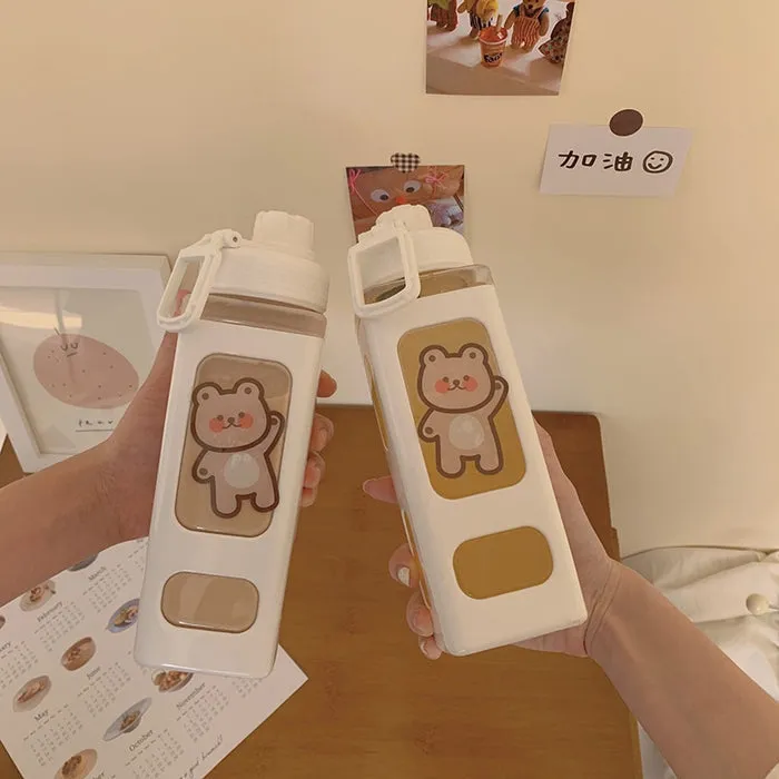 ã€?00ml】Kawaii Bear Water Bottle With Straw