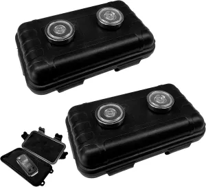 1 PCS Magnetic Key Box, Indoors Outdoors Waterproof Magnetic Hidden Key Holder Under Vehicles, Safe Key Hider Storage Under Car to Hide A Key Outside, Car Accessories (Black, 2 PCS)