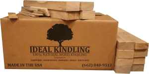 100% Natural Hardwood Kindling for Fire Starting, All Natural Wood, Burns Hot & Lasts Longer - 13lbs