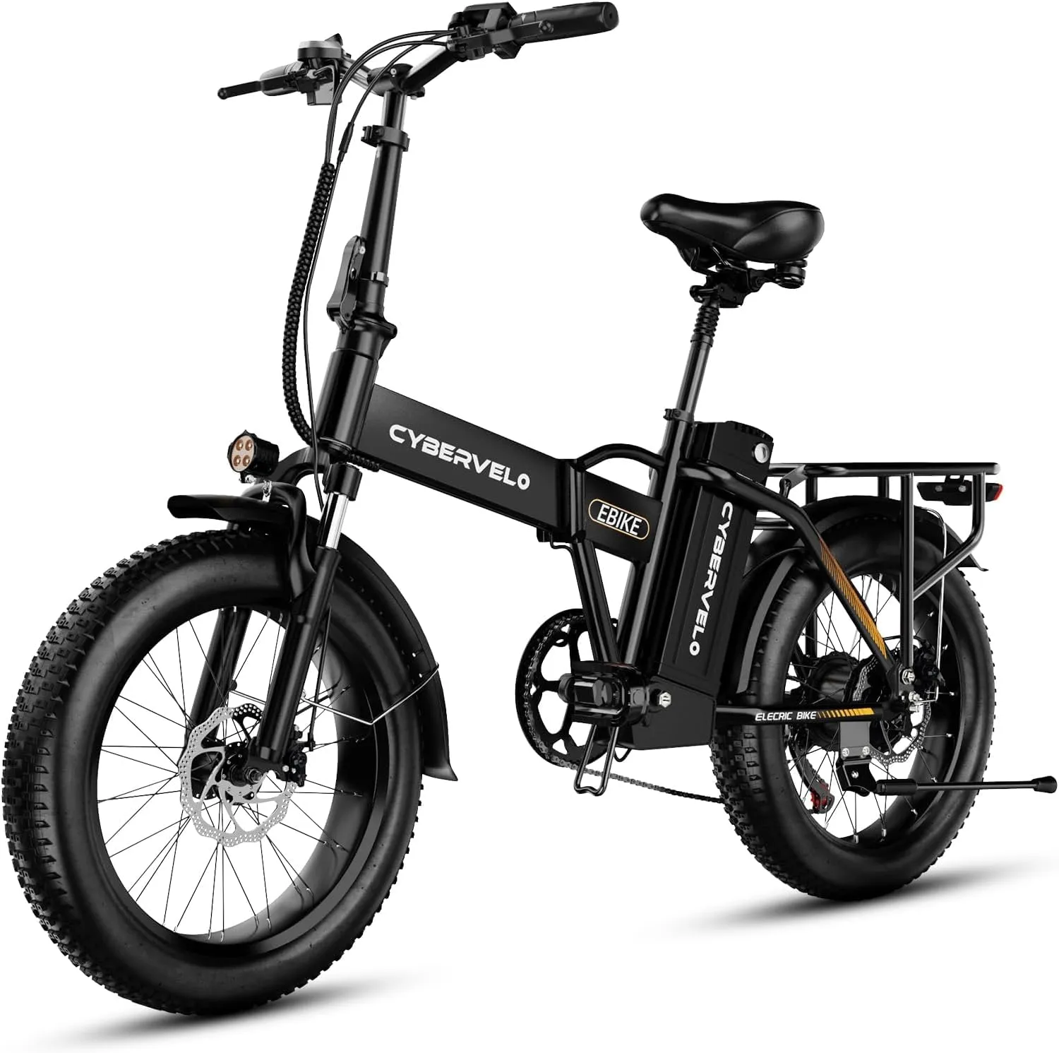 1000W Folding Electric Bike, 48V Large Removable Battery E Bike, 30 MPH, 80 Miles Max Range, 20" Fat Tire Electric Bike for Adults, Adult Electric Bicycles for Long
