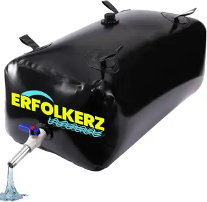110L/30gal Long Term Water Storage Containers,Emergency Water Storage Bag, Soft Portable Vinyl Bathtub Water Bladder with Valve&Stainless-Steel Outlet-Reliable & Resistant for All Climates
