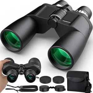 12-36x50 HD Binoculars for Adults - High Powered Binoculars with Clear Low Light Vision for Bird Watching - Zoom Binocular with Large View for Hunting Cruise Ship Travel Hiking Opera
