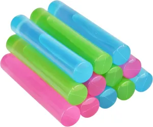 12 Pack Reusable Ice Cubes for Drinks, Quick Freeze Reusable Water Bottle Ice Stick BPA Free, Washable Plastic Ice Cubes for Whiskey, Wine, Coffee (Multicolor)