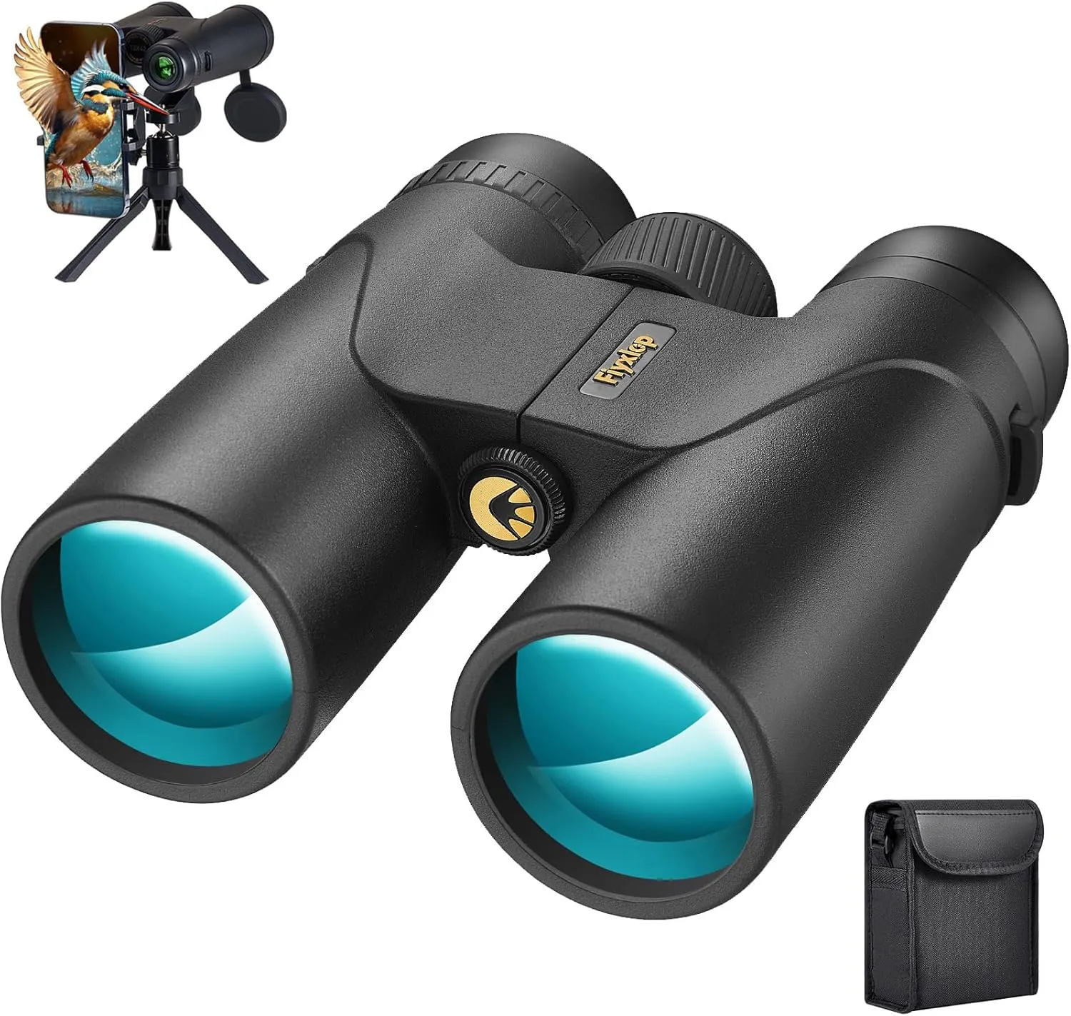 12x42 HD Binoculars for Adults - Upgraded BAK4 Prism and FMC Lens, Phone Adapter   Tripod for Bird Watching, Cruise Ships, Concerts, Hunting, Hiking, Wildlife Observation