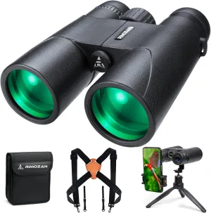 12x42 HD Binoculars for Adults with Binocular Harness Strap and Upgraded Phone Tripod and Adapter 12x42 High Definition Binoculars for Bird Watching 12x42 Binoculars for Hunting Hiking Gifts for Men