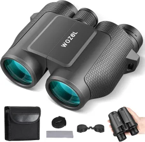 15x32 Compact Binoculars for Adults and Kids - WOZEL High Powered Small Binoculars for Bird Watching, Hunting, Travel, Hiking, Concert, Sports and Outdoors - Easy Focus with Large Objectives - Black