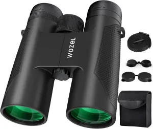 16x42 Binoculars for Adults High Powered - HD Clear Low Light Vision with Large Bright View - Powerful Binoculars for Brid Watching Hunting Travel Hiking Concerts - Black