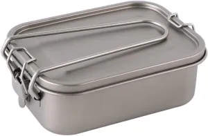 1PC Outdoor Pure Titanium Lunch Box, Portable Foldable Handle Storage Box(Large)