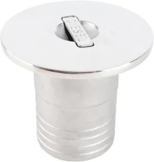 2 Inch Boat Deck Fuel Gas Filler, Deck Filler Marine Hardware, with Cap, Fill Gas Fuel, 316 Stainless Steel, for Boats, Yachts, Caravans, Trailers, Camping Cars, RVs