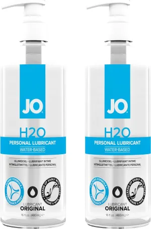 2 PACK System Jo H2O Water-based Lubricant-16 oz
