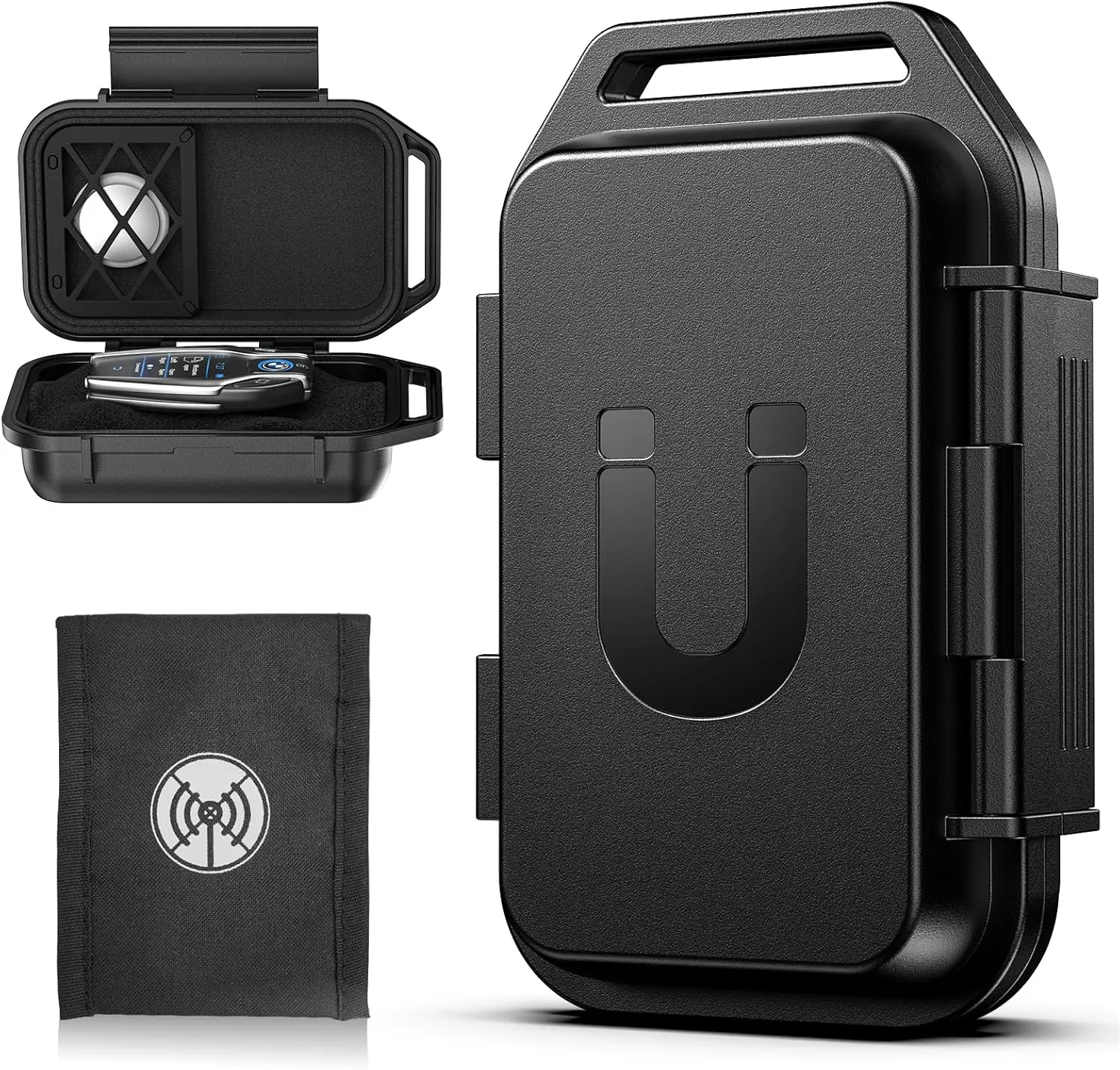 2 PCS Magnetic Key Box, Magnetic Key Holder Under Car, Waterproof Hider Outdoor
