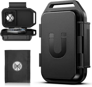 2 PCS Magnetic Key Box, Magnetic Key Holder Under Car, Waterproof Hider Outdoor