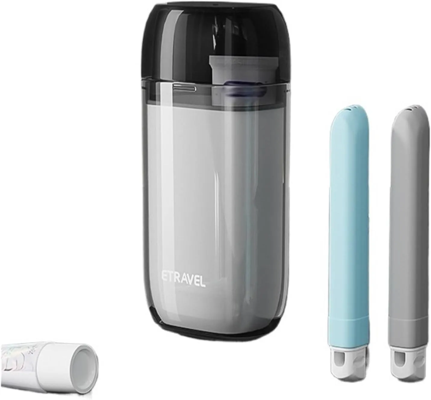 2-Piece Travel Mouthwash Cup Set, Foldable Toothbrush Portable and Mini for Business Trips(Blue)
