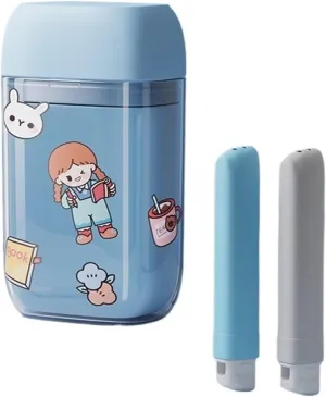 2-Piece Travel Mouthwash Cup Set, Foldable Toothbrush Portable and Mini for Business Trips(Blue)