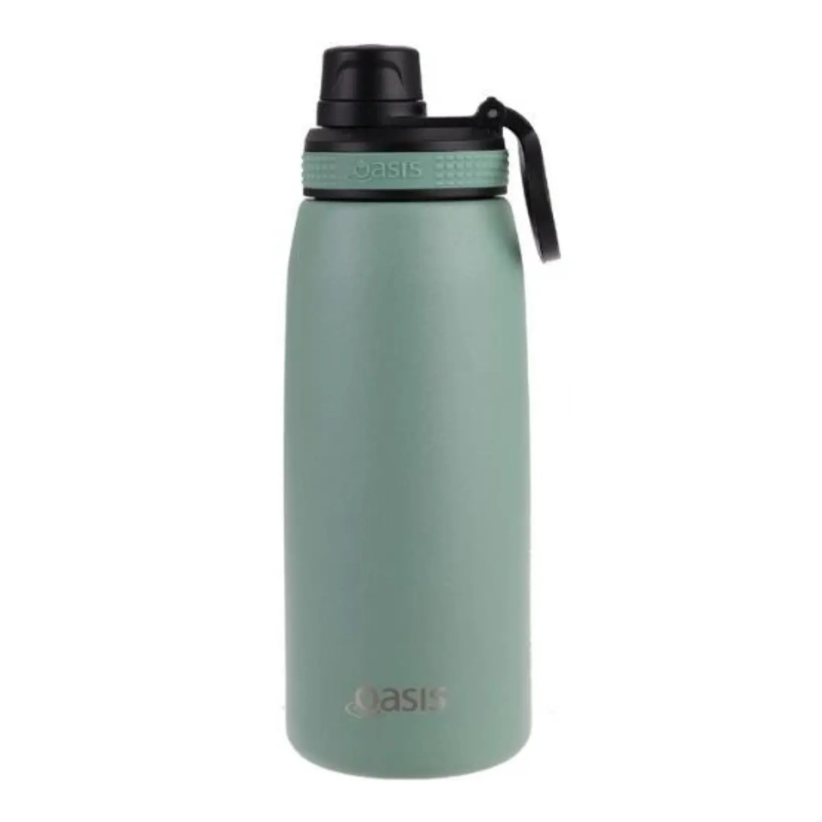 2 x Oasis Stainless Steel Insulated Sports Bottle Screw Cap 780ml - Sage Green