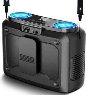 20000mAh Portable Fan,Ture High Speed Dual Motors with 200% Powerful Airflow, Up to 135Hours and Rechargeable Personal Neck Waist Wearable Fans for Travel,Camping,Outdoor,Jobsite,Sports,Golf