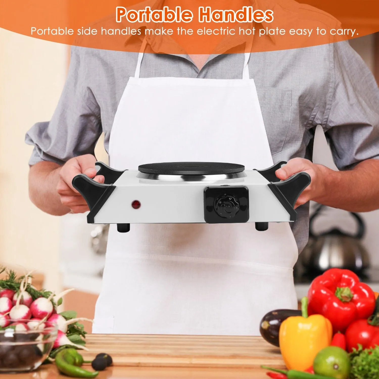 2000W Electric Burner Portable Coil Heating Hot Plate Stove Countertop