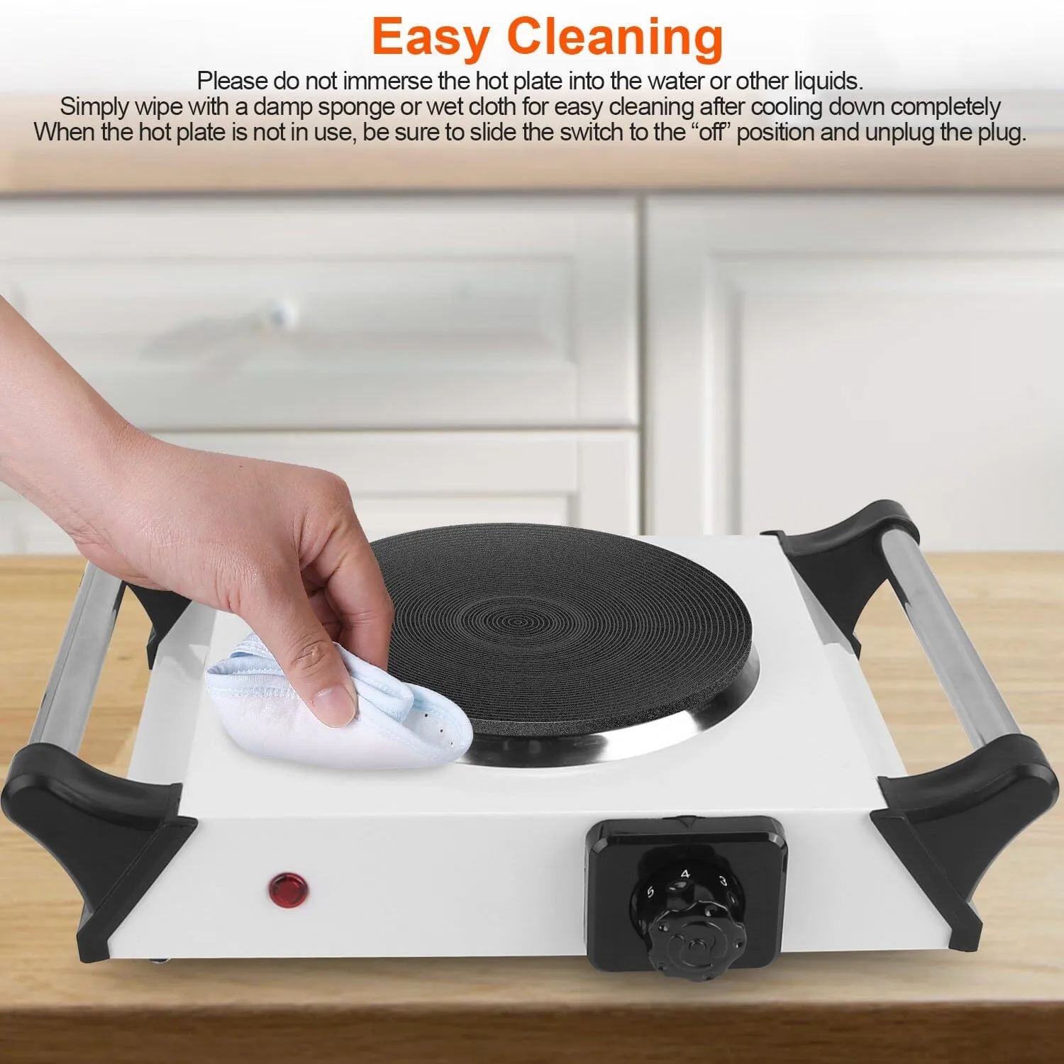 2000W Electric Burner Portable Coil Heating Hot Plate Stove Countertop