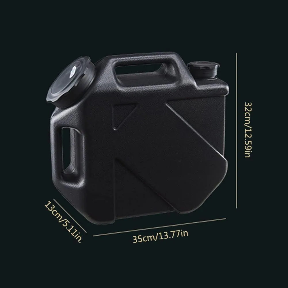 2.6 Gallon(10L) Water Containers With Spigot, Camping Water Tank No Leakage Portable Water Jug, Multifunction Emergency Water Storage Container For Outdoor Hiking Camping Picnic Supplies (Black B - 2.6Gallon)