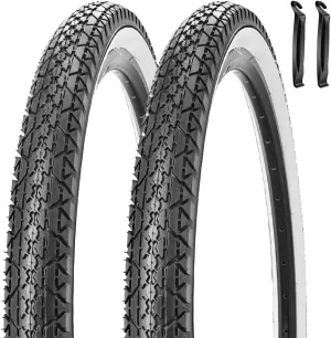 26 Inch Bike Tires 26 X 2.125(57-559) Replacement Tires or Schrader Valve Inner Tubes AV 32mm for Beach Cruiser Bike