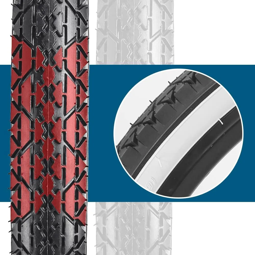 26 Inch Bike Tires 26 X 2.125(57-559) Replacement Tires or Schrader Valve Inner Tubes AV 32mm for Beach Cruiser Bike