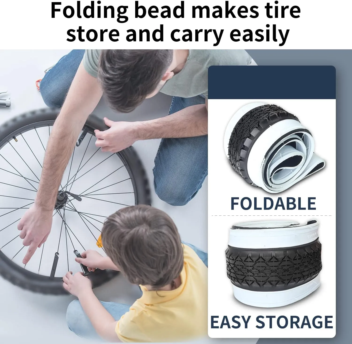 26 Inch Bike Tires 26 X 2.125(57-559) Replacement Tires or Schrader Valve Inner Tubes AV 32mm for Beach Cruiser Bike