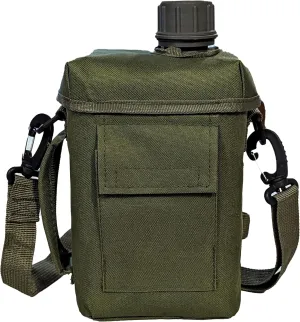 2L Military-Grade Square Canteen with Insulated Case & Shoulder Strap – BPA-Free Water Bottle for Camping, Hiking, Emergency Preparedness & Outdoor Survival