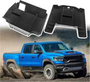 2pcs 2025 2024 RAM TRX Accessories Center Console Organizer 2019-2024 2025 Dodge RAM TRX Flocked Liner Storage Box 2023 RAM 1500 TRX Console Tray 2024 RAM TRX Insert Tray Storage Organizer