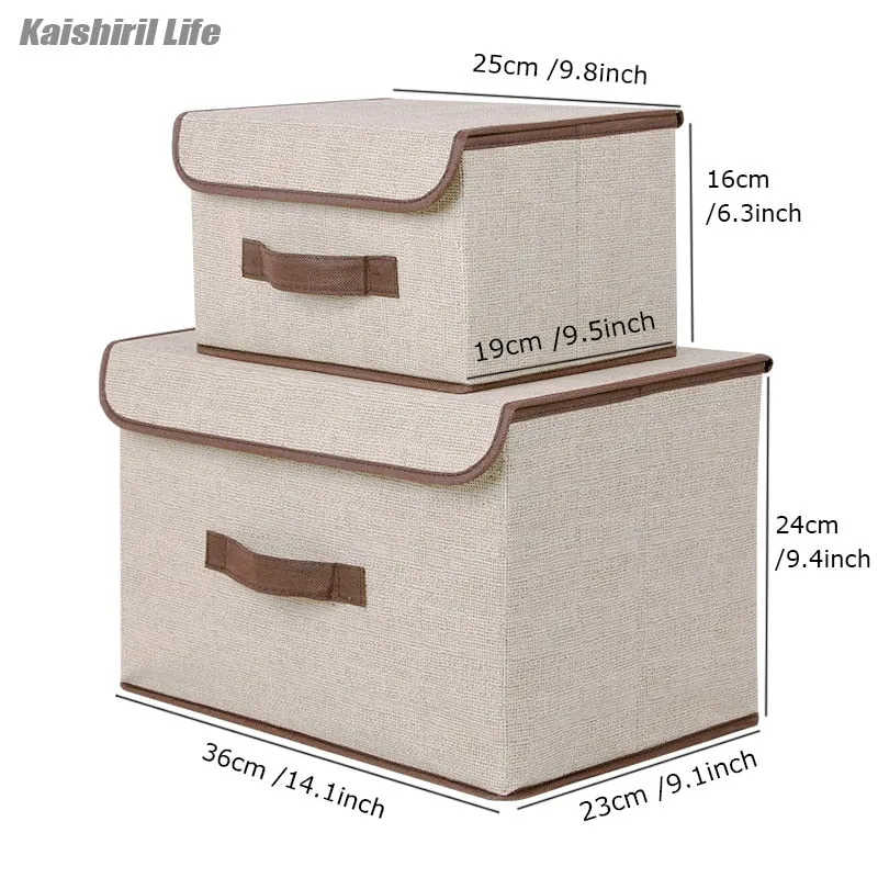 2Pcs Fabric Storage Bins & Storage Box