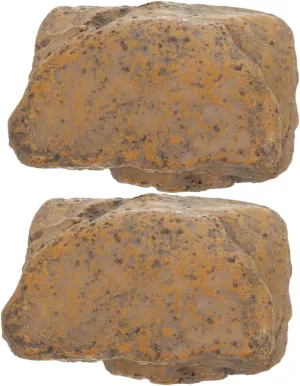 2pcs Hidden Key Box Decorative Faux Rock Key Hider for Outdoor and Garden Secure Storage and Valuables Durable Design Natural Look