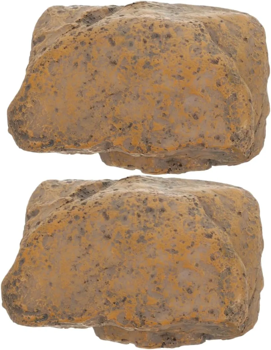 2pcs Hidden Key Box Decorative Faux Rock Key Hider for Outdoor and Garden Secure Storage and Valuables Durable Design Natural Look