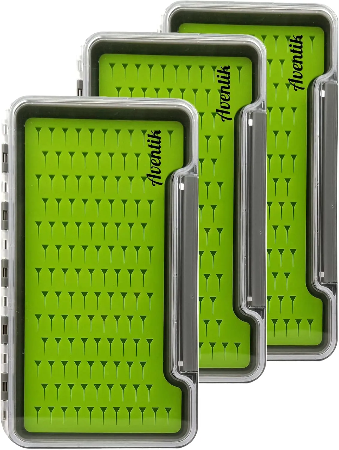 3 PC Fly Fishing Box Silicone Super Slim Waterproof Fly Fishing Tackle Trays Box Best Pocket Storage 7.36"X4.02"X0.63"(waterproof)