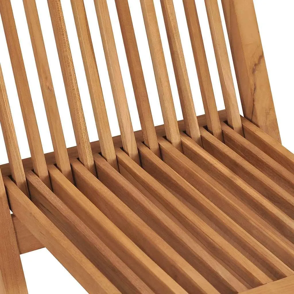 3-Piece Folding Patio Chairs Set – Solid Teak Wood Outdoor Furniture for Garden, Patio & Terrace – Ergonomic Lounge Chairs with Natural Finish, Portable Design