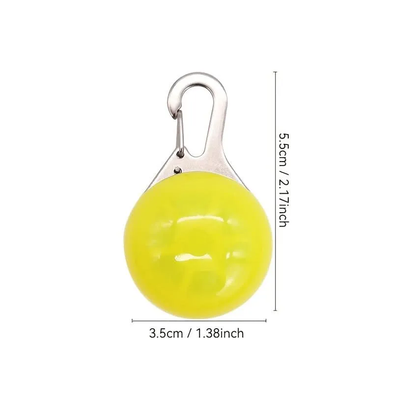 3-Piece LED Dog Collar Charms - Flashing Safety Lights