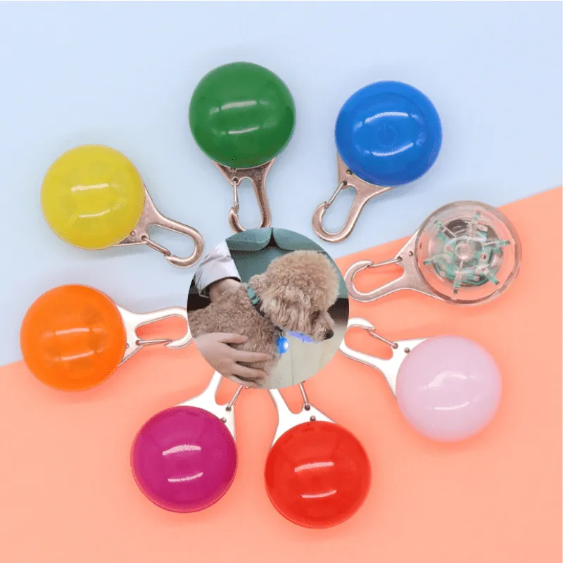 3-Piece LED Dog Collar Charms - Flashing Safety Lights