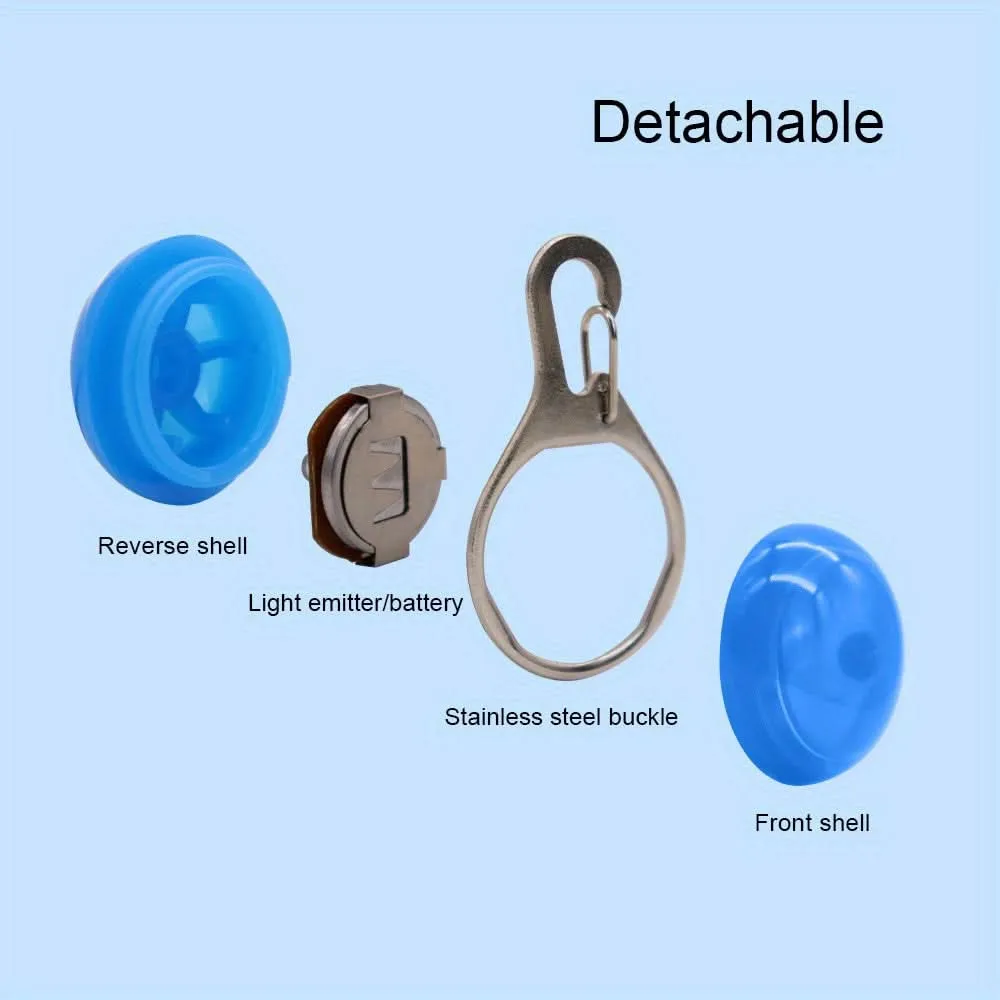 3-Piece LED Dog Collar Charms - Flashing Safety Lights