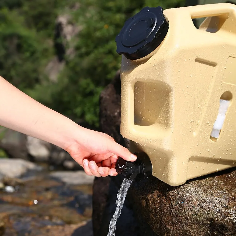 3.2 Gallon(12L) Water Containers With Spigot, Camping Water Tank No Leakage Portable Water Jug, Multifunction Emergency Water Storage Container For Outdoor Hiking Camping Picnic Supplies