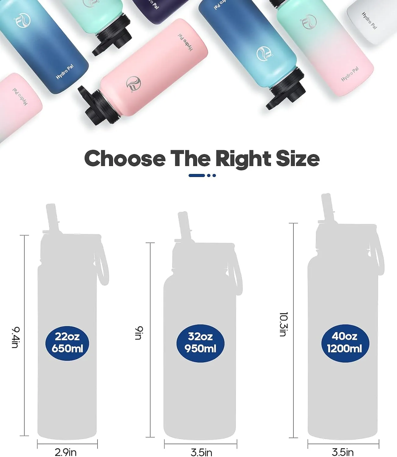 32 Insulated Water Bottles with 2 Leak Proof Lids(Spout Lid and Straw Lid), Wide Mouth Sport Water Bottle with Straw, Stainless Steel Powder-Coated Water Flask, Double Walled Vacuum Thermos