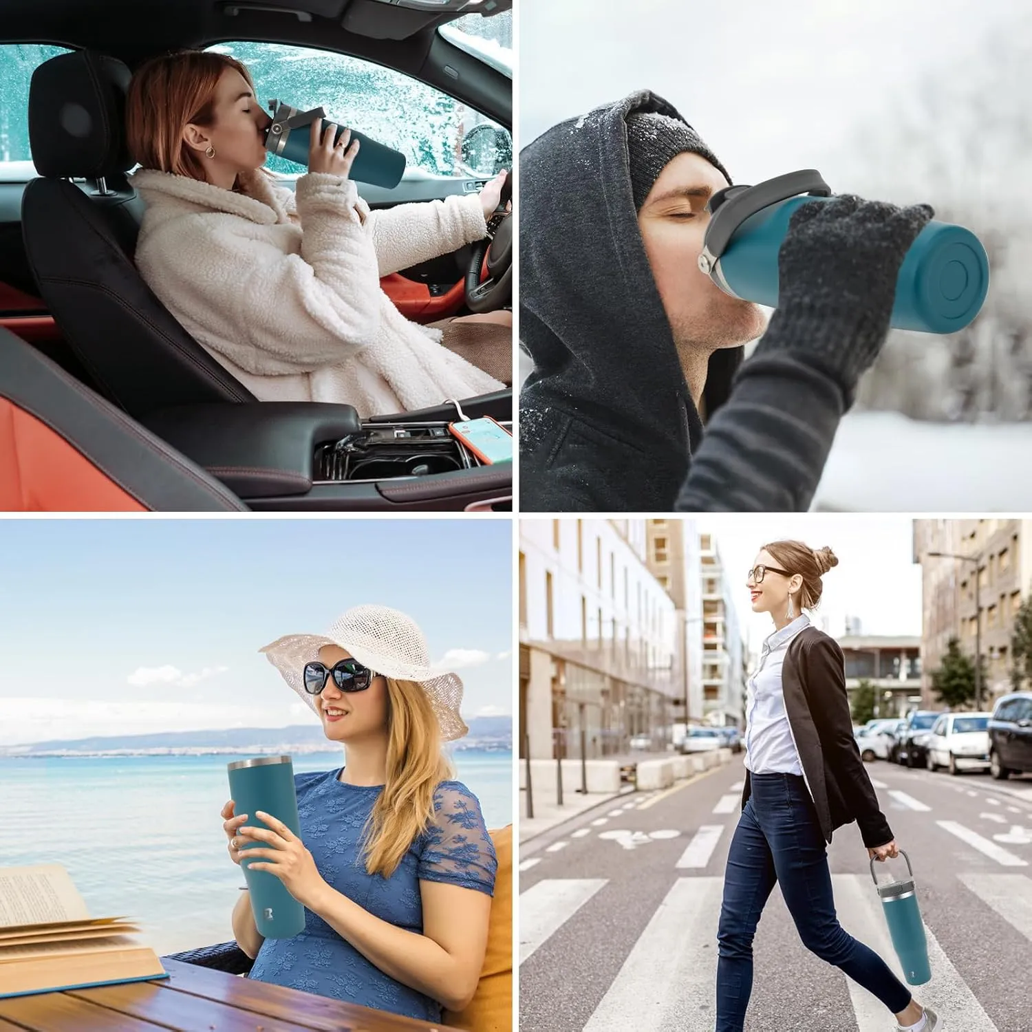 32 oz 2.0 Stainless Steel Tumbler with Leak-Proof Lid and Straw, Double-Wall Vacuum Insulated Travel Mug for Coffee, Iced Tea, or Water - Ideal for Commutes and Outdoor