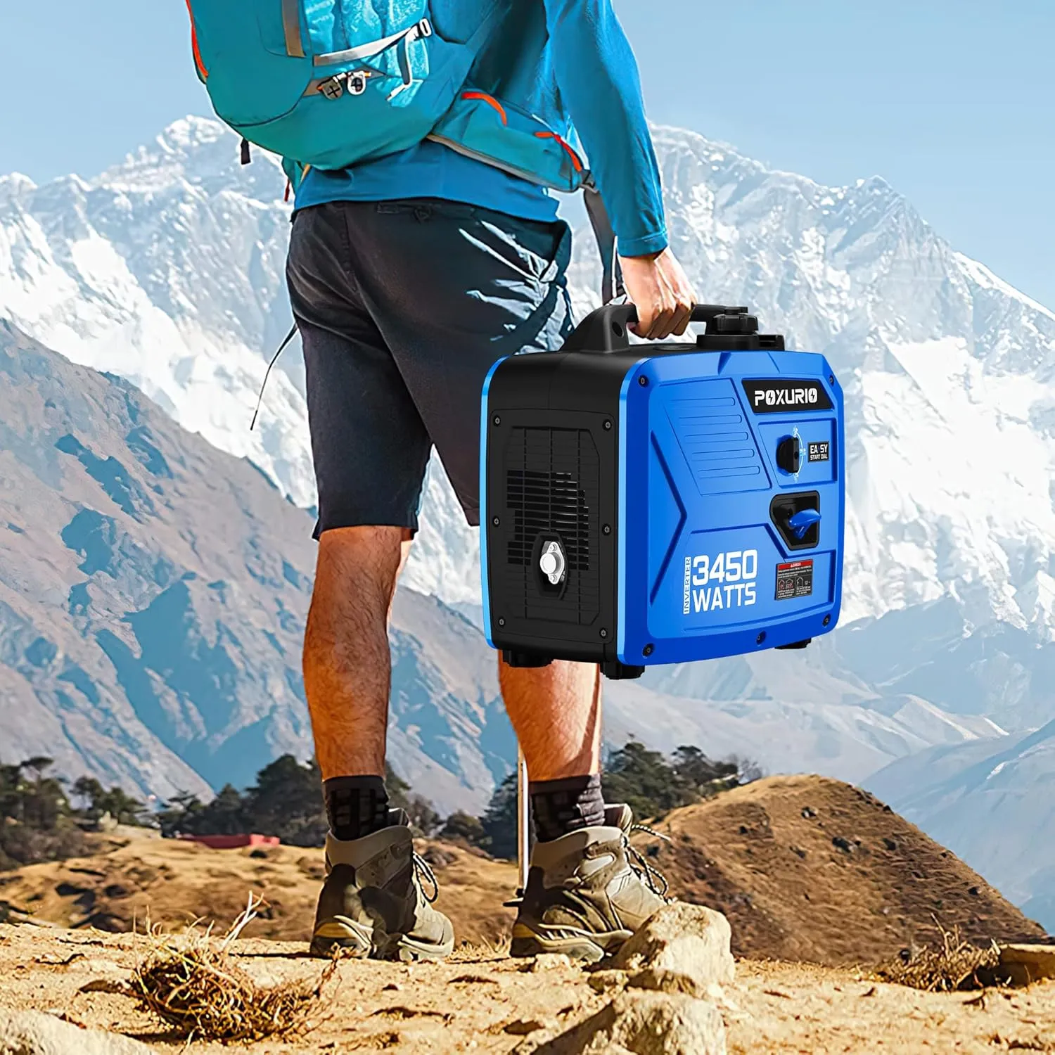 3450-Watt Portable Inverter Generator for Home Use, 1.6Gallon Large Fuel Tank Up to 8.3 Hours Use, 120V Gas Powered Generator Super Quiet - EPA Compliant
