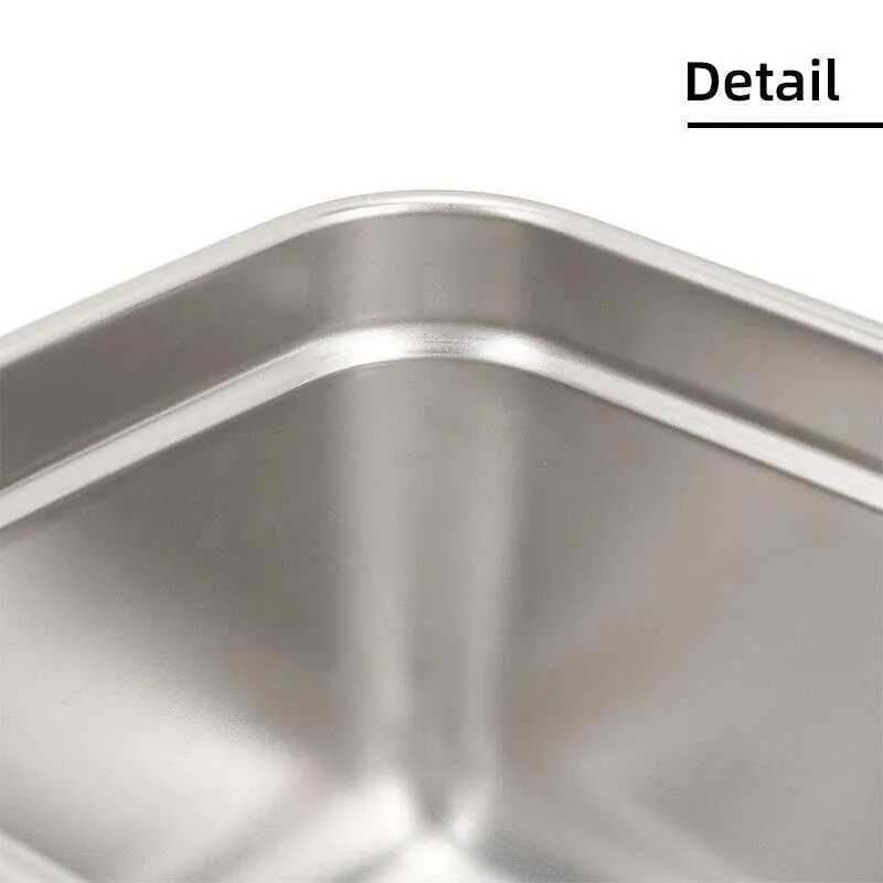 3500ml Food Storage Meal Prep Crisper Container Stainless Steel Lunch Box