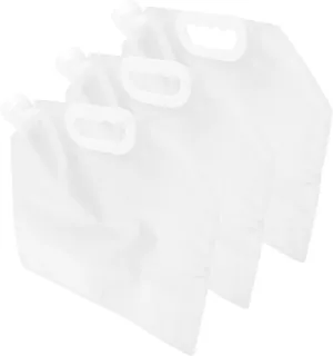 3pcs Leak Proof Drink Pouches 5l Collapsible Emergency Water Jugs Folding Water Storage Bags for Outdoor Sports Hiking Car Camping