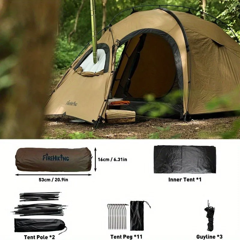 4 Season  2 Person Waterproof Tent with Chimney Jack