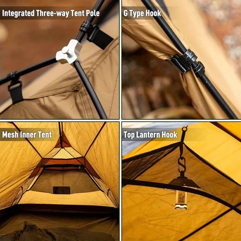 4 Season  2 Person Waterproof Tent with Chimney Jack