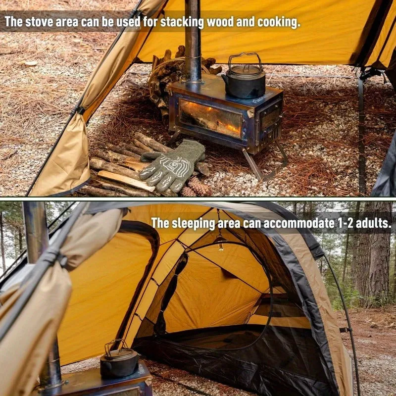 4 Season  2 Person Waterproof Tent with Chimney Jack