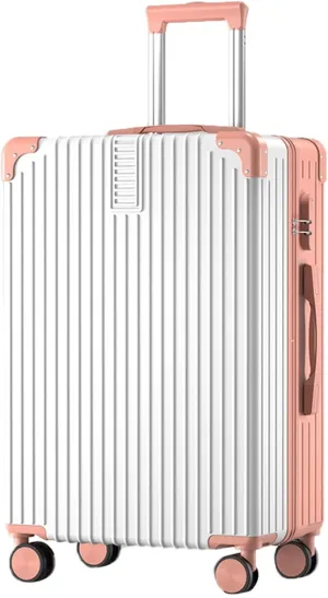 4 Wheel Luggage, Trolley Case With Carry Bag, High Resilience, Riot Proof Zipper, Hard Shell Storage Box, External USB Port (Color : 20, Size : Rose White)
