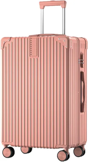 4 Wheel Luggage, Trolley Case With Carry Bag, High Resilience, Riot Proof Zipper, Hard Shell Storage Box, External USB Port (Color : 20, Size : Rose)