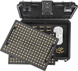 450 Rounds 9mm TSA Lockable Ammo Storage Case with Desiccant, Travel Safe/Waterproof Ammo Box Fits 9x19mm Parabellum/9mm Luger, 380ACP, 38 S&W, 356 TS&W,7.63mm Mannlicher,8mm Steyr...