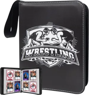 480 Pockets Wrestling Card Binder for WWE Trading Cards 2024-2025,Portable Waterproof Storage Bag with Removable Sleeves for Sports WWE UFC Cards Collectors